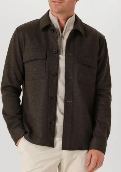 PROFUOMO e overshirt overshirt cutaway knitted bruin New