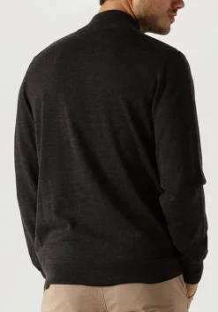 PROFUOMO e trui pullover mock bruin