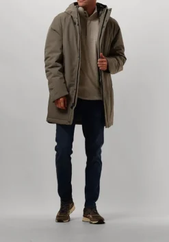 PROFUOMO e trui pullover half zip button bruin Hot