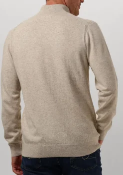 PROFUOMO e trui pullover half zip button bruin Hot