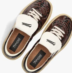 PURAAI e lage sneakers 4.05 polly tab bruin Discount