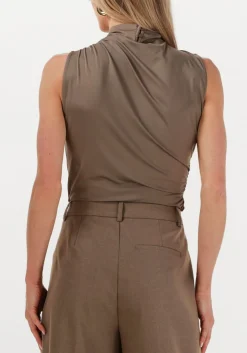 ROSEMUNDE e top billie sl drape top bruin Online
