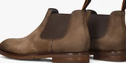 SANTONI e chelsea boots nub grain chelsea boot bruin Outlet