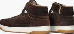 SANTONI e hoge sneakers sue hightop sneaker bruin New