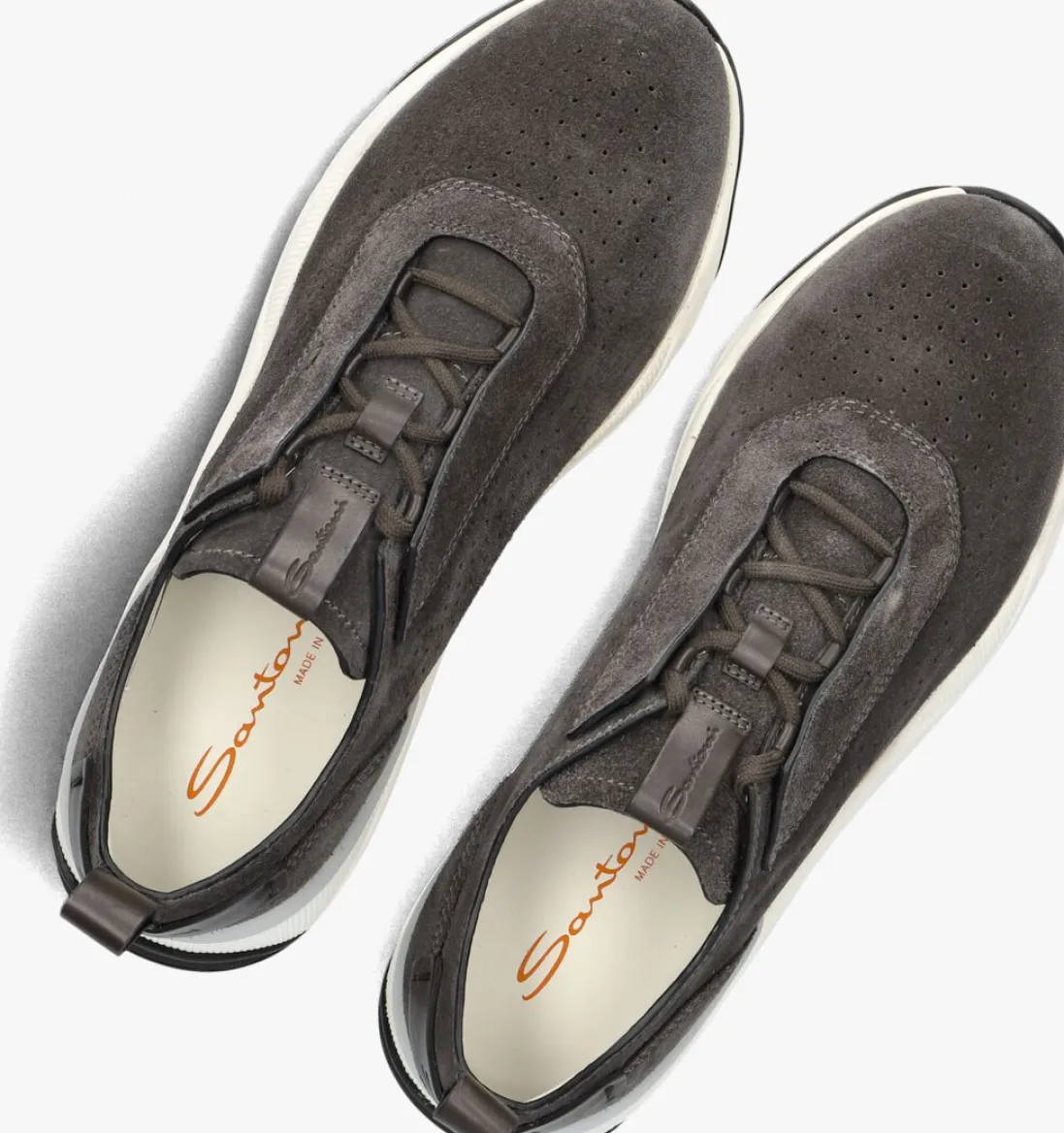 SANTONI e lage sneakers sue unlined runner bruin