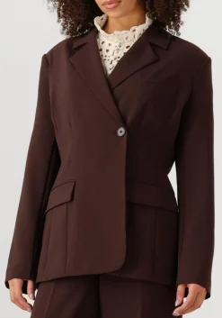 SECOND FEMALE e blazer fique fitted blazer bruin