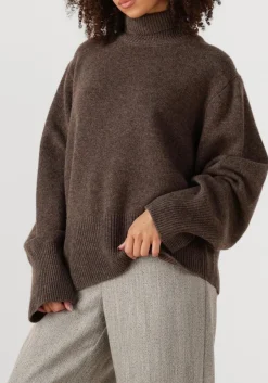 SECOND FEMALE e coltrui alpha knit t-neck bruin New