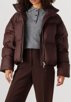 SECOND FEMALE e gewatteerde jas riya puffer jacket bruin Online