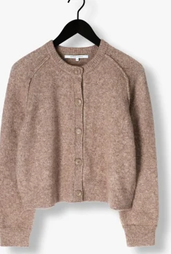 SECOND FEMALE e vest banja knit raglan cardigan bruin Clearance