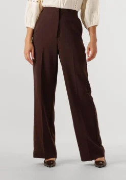 SECOND FEMALE e wijde broek fique classic trousers bruin Online