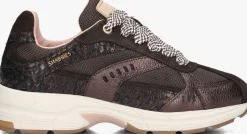 SHABBIES e lage sneakers celia race bruin