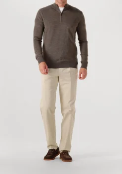 STEFANO LAURAN e trui half zip anders bruin New