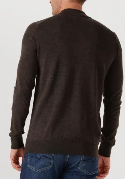 STEFANO LAURAN e trui half zip anders bruin Discount