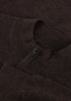 STEFANO LAURAN e trui half zip anders bruin Discount