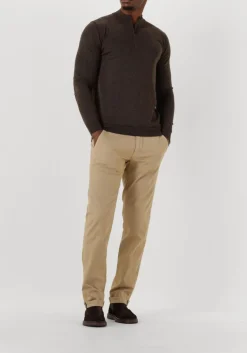 STEFANO LAURAN e trui half zip anders bruin Discount