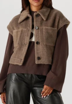 STUDIO AR e bodywarmer plume bruin Clearance