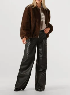 STUDIO AR e faux fur jas etta bruin Outlet