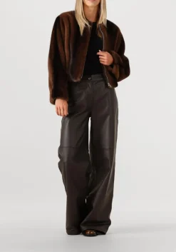 STUDIO AR e faux fur jas celeste bruin Best