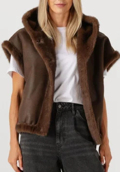 STUDIO AR e faux fur jas olena bruin Sale