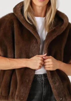STUDIO AR e faux fur jas olena bruin Sale