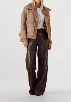 STUDIO AR e faux fur jas faje bruin Online