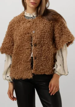 SUMMUM e gilet jacket faux fur bruin Clearance