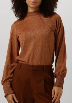 SUMMUM e top smocked top fine lurex jersey bruin Best