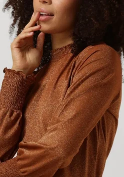 SUMMUM e top smocked top fine lurex jersey bruin Best