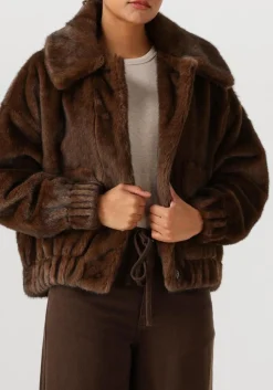 SUNCOO e faux fur jas evan bruin Outlet