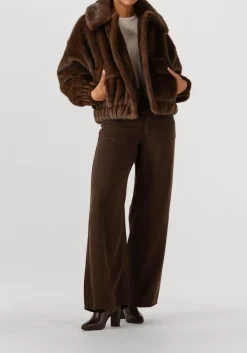 SUNCOO e faux fur jas evan bruin Outlet