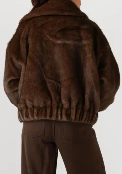 SUNCOO e faux fur jas evan bruin Outlet