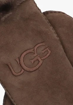 UGG e handschoenen sheepskin embroidered mitten bruin Clearance