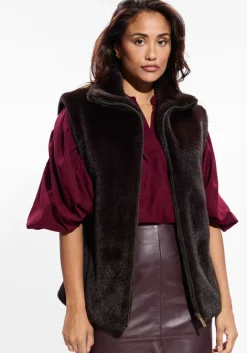 VANESSA BRUNO e bodywarmer furo blouson sm bruin Hot