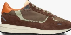 WOOLRICH e lage sneakers retro sneaker man camoscio bruin