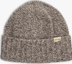 WOOLRICH bruine muts mouline beanie taupe Outlet