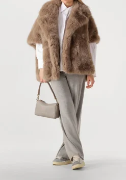 ALTER EGO faux fur jas elin camel Outlet