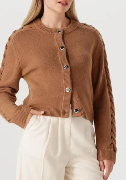 DANTE6 trui haby braided cardigan camel Sale