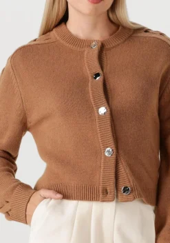 DANTE6 trui haby braided cardigan camel Sale