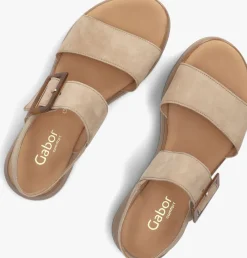GABOR platte sandalen 744.4 camel Online