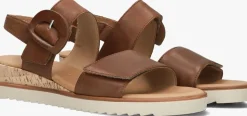 GABOR platte sandalen 752 camel
