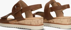 GABOR platte sandalen 752 camel