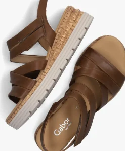 GABOR sandalen met hak 702.2 camel Outlet