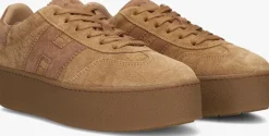 HOGAN lage sneakers h681 allacciato h camel Outlet