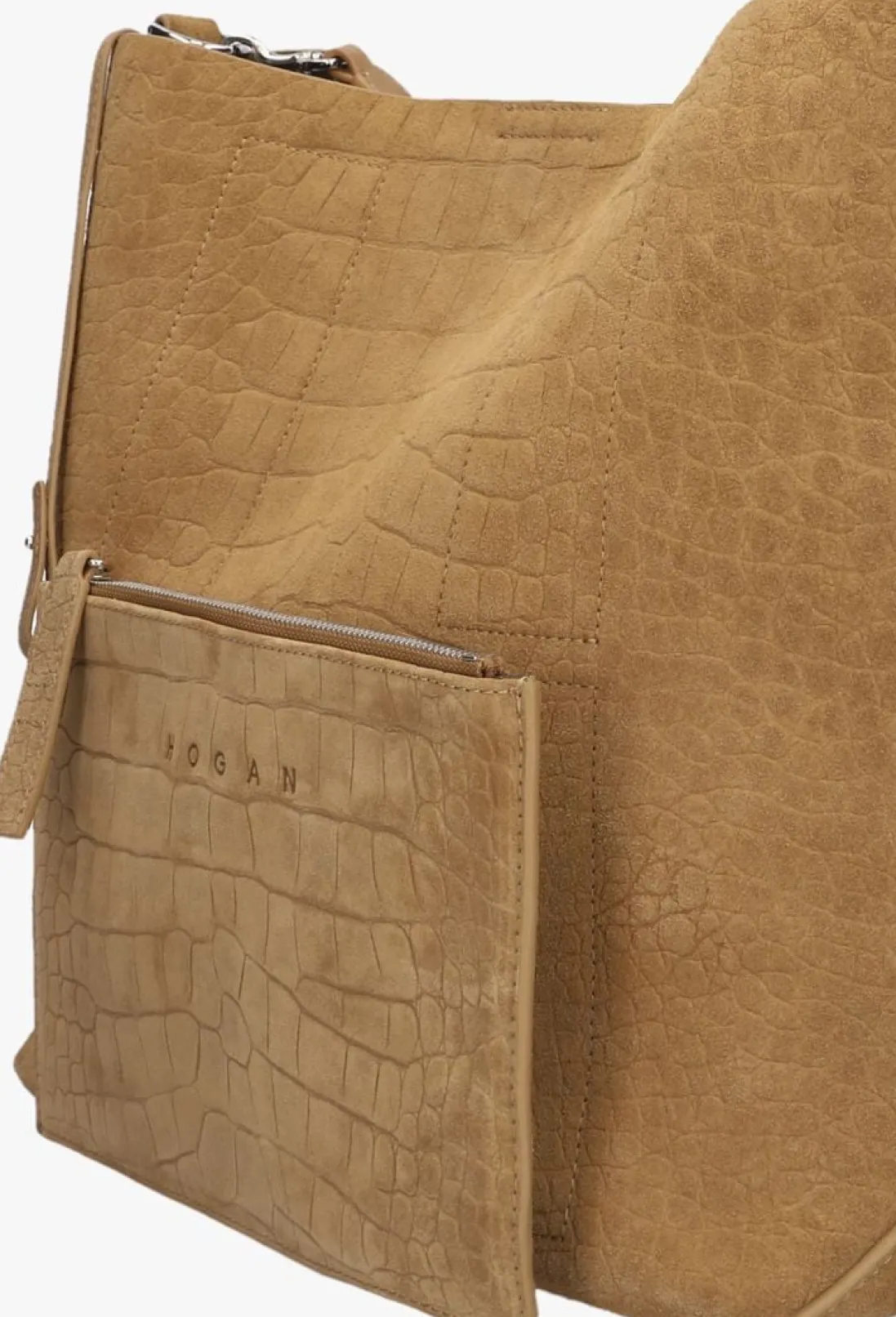 HOGAN schoudertas hobo media camel