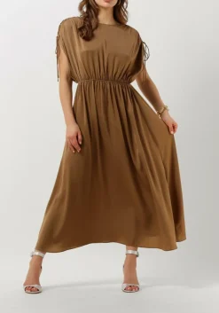 SECOND FEMALE midi jurk mingai dress camel Discount