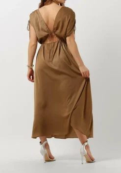 SECOND FEMALE midi jurk mingai dress camel Discount