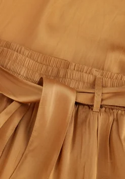 SUMMUM pantalon pants solid satin camel New