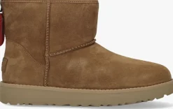 UGG vachtlaarzen w classic mini logo zip camel Hot