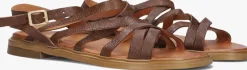 AYANA platte sandalen m05089 cognac Discount