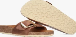 BIRKENSTOCK slippers madrid big buckle dames cognac Outlet